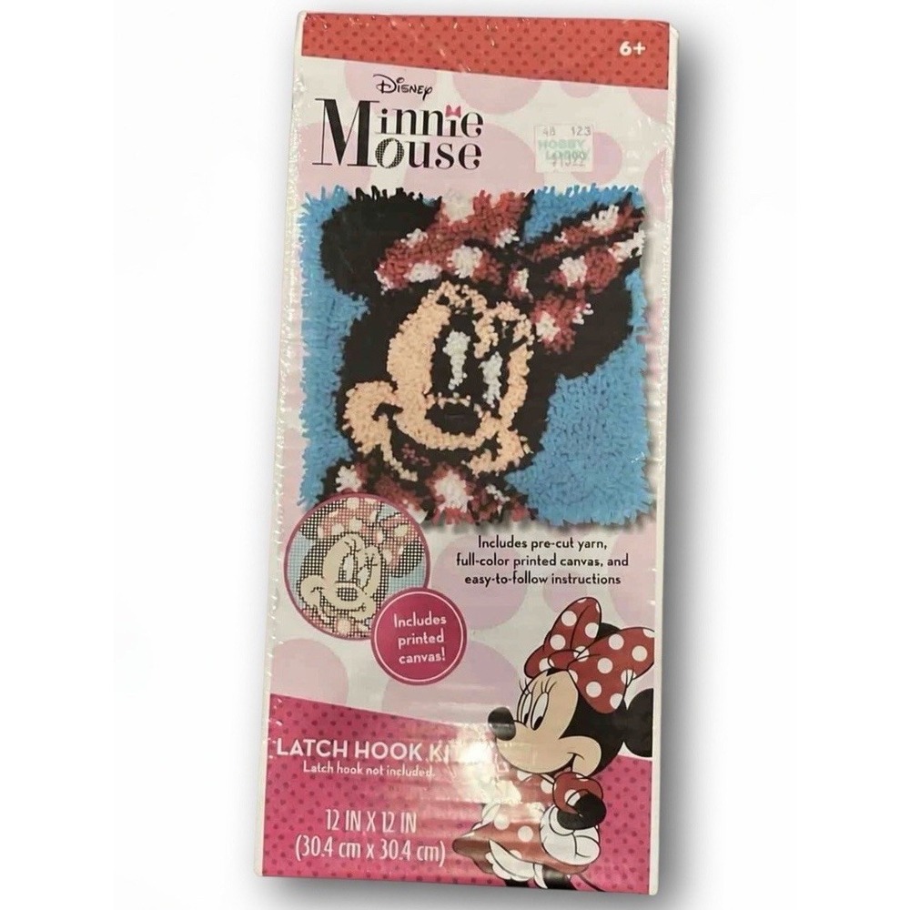 Disney Minnie Mouse Dimensions Latch Hook Kit 12X12 72-74886 | NEW SEALED BOX!